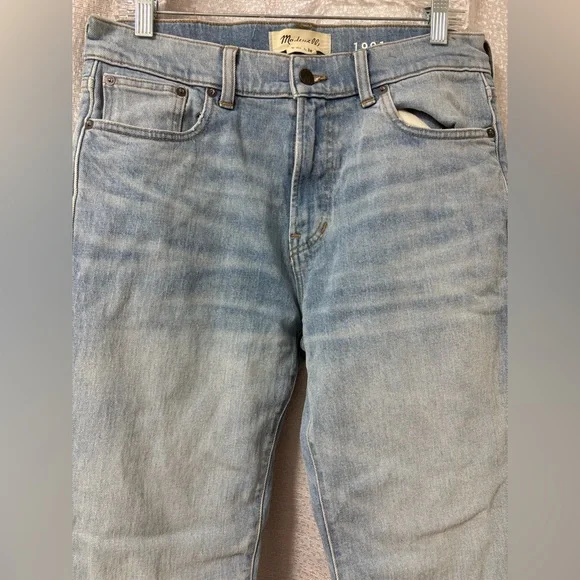 Madewell Men's 1991 Straight Jeans in Light Wash Blue Size 30x34 Casual,Preppy - Picture 4 of 13